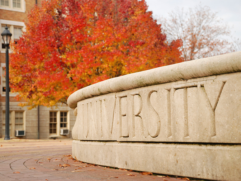 Sign at a university campus in the United States