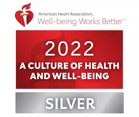 American Heart Association Well-being Works Better 2022 A Culture of Health and Well-Being Silver Award
